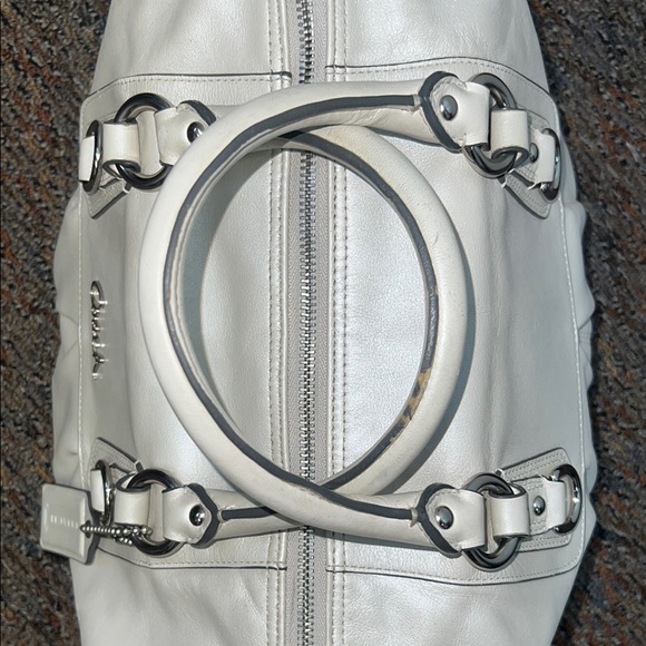 Coach Large Capacity Silver Tote Bag with Metallic Accents - Picture 14 of 17